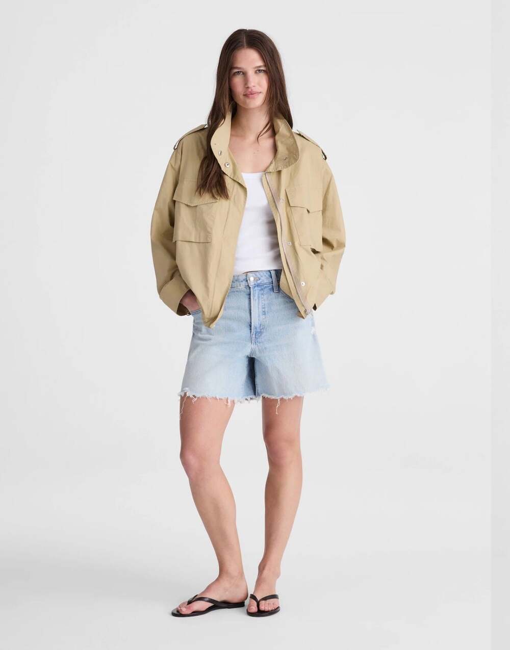 Madewell Military Field Jacket in Khaki Size Medium NWT